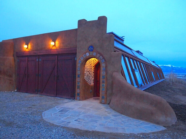 Global model Biotecture home with a glazed south face