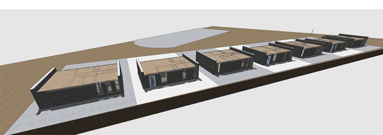 Schematic overview of the Chamisa Verde homes